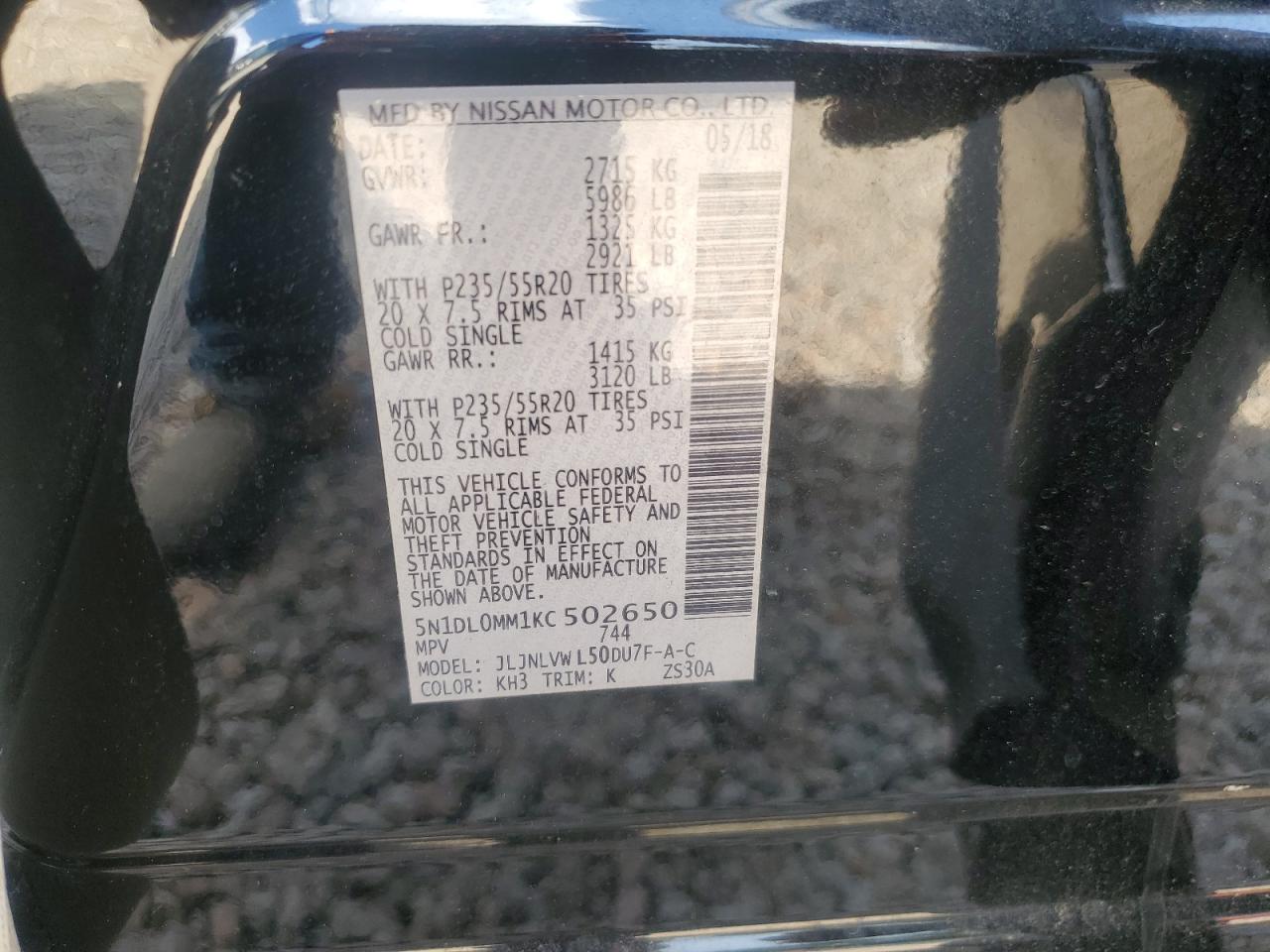 2019 Infiniti Qx60 Luxe VIN: 5N1DL0MM1KC502650 Lot: 71358245