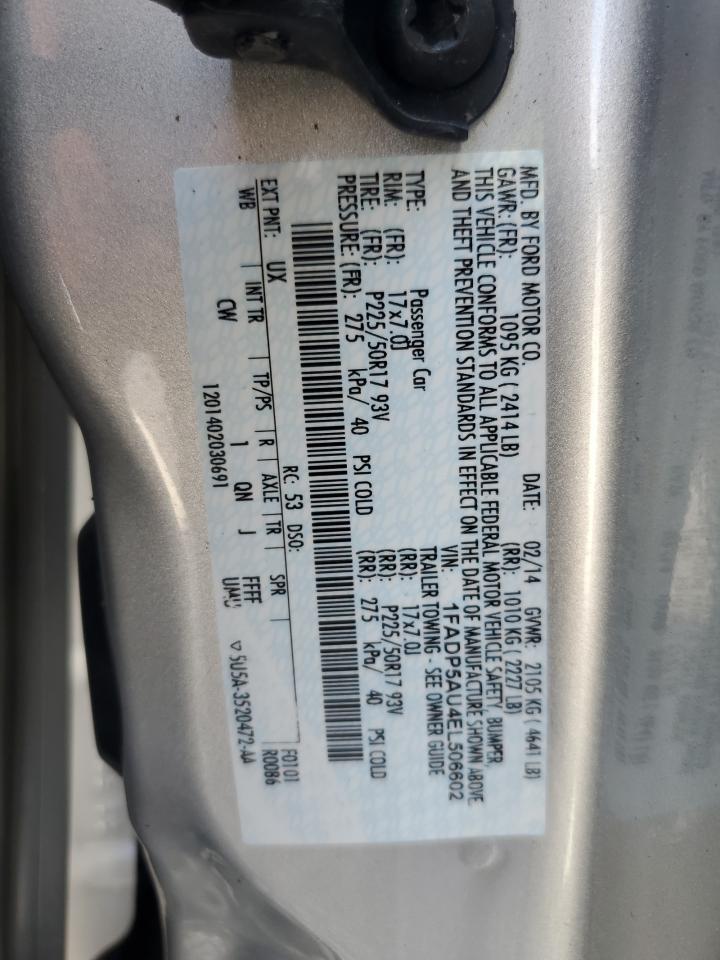 2014 Ford C-Max Se VIN: 1FADP5AU4EL506602 Lot: 80809705