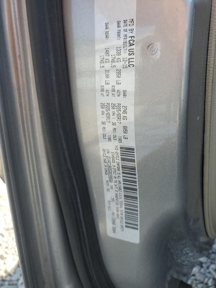 2016 Chrysler Town & Country Touring VIN: 2C4RC1BG5GR228560 Lot: 72000985