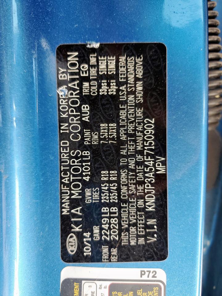 2015 Kia Soul + VIN: KNDJP3A54F7150902 Lot: 81007915