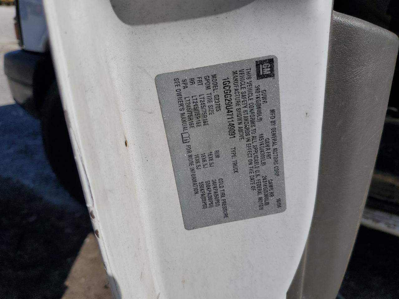 2007 Chevrolet Express G2500 VIN: 1GCGG29U471149091 Lot: 81899715