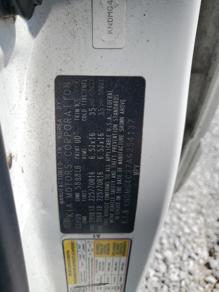 2010 Kia Sedona Lx VIN: KNDMG4C37A6354137 Lot: 80358195