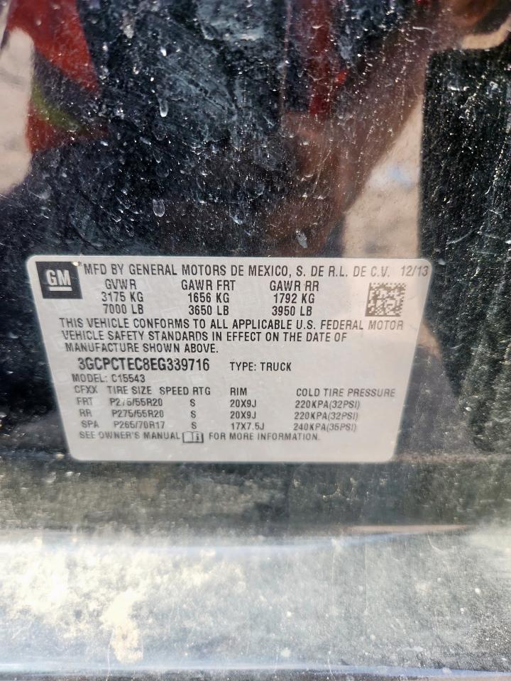 2014 Chevrolet Silverado C1500 High Country VIN: 3GCPCTEC8EG339716 Lot: 80269895