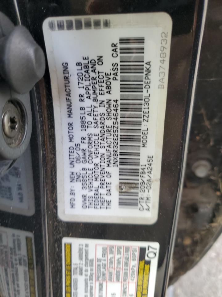 2005 Toyota Corolla Ce VIN: 1NXBR32E25Z546464 Lot: 81262575