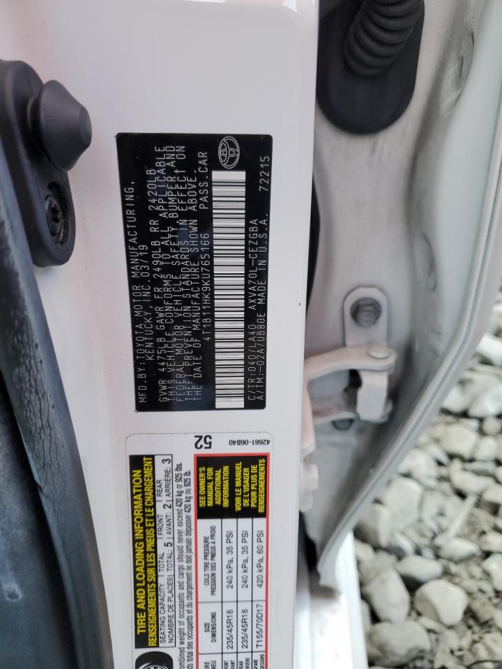 2019 Toyota Camry L VIN: 4T1B11HK9KU765166 Lot: 81632965