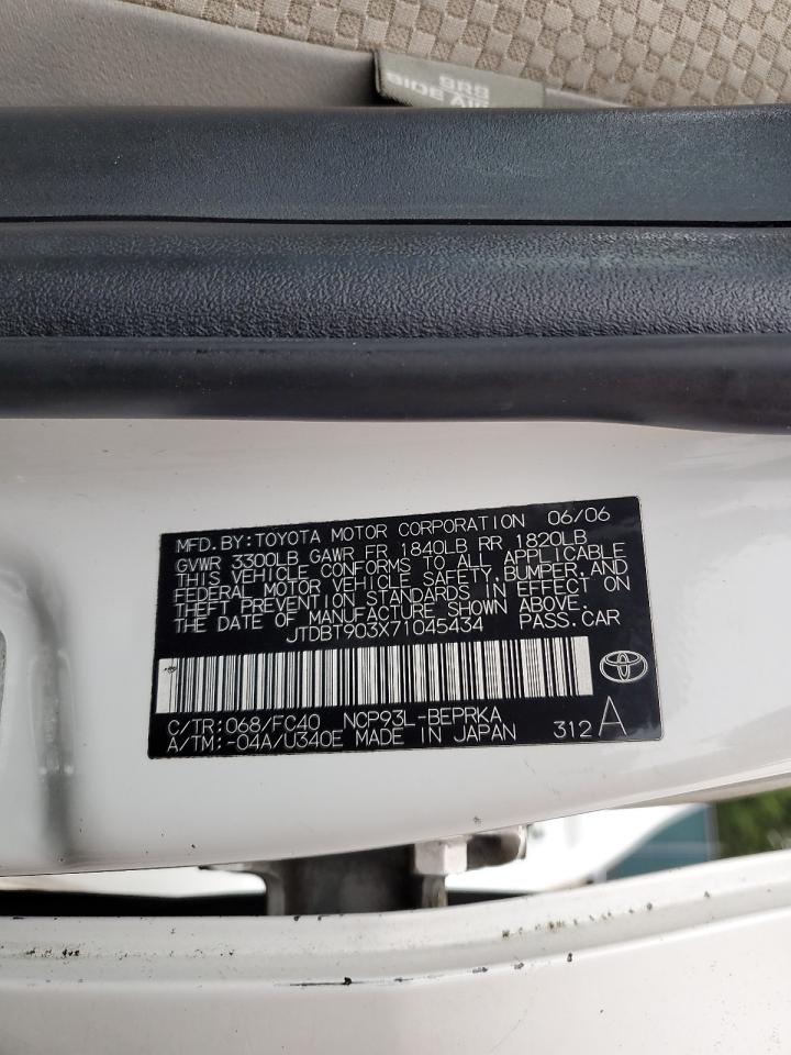 2007 Toyota Yaris VIN: JTDBT903X71045434 Lot: 71926765