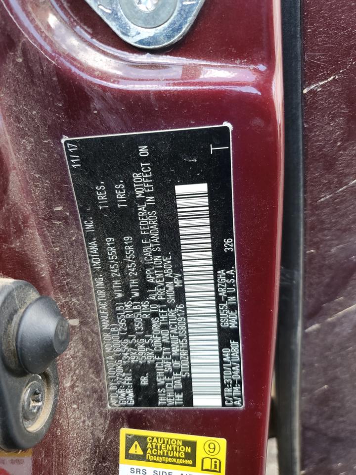 2018 Toyota Highlander Limited VIN: 5TDDZRFH5JS809176 Lot: 84559455