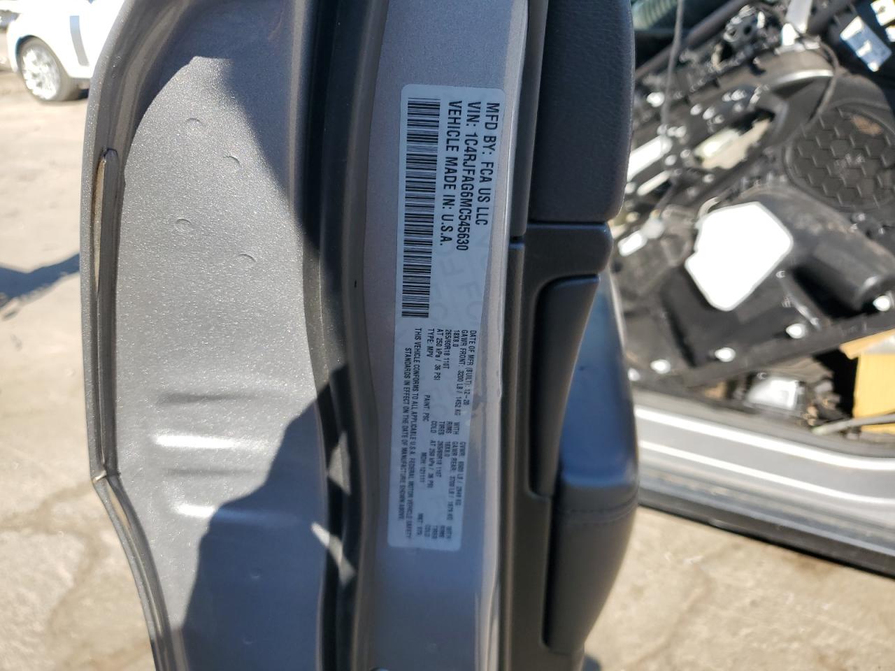 2021 Jeep Grand Cherokee Laredo VIN: 1C4RJFAG6MC545630 Lot: 71840515