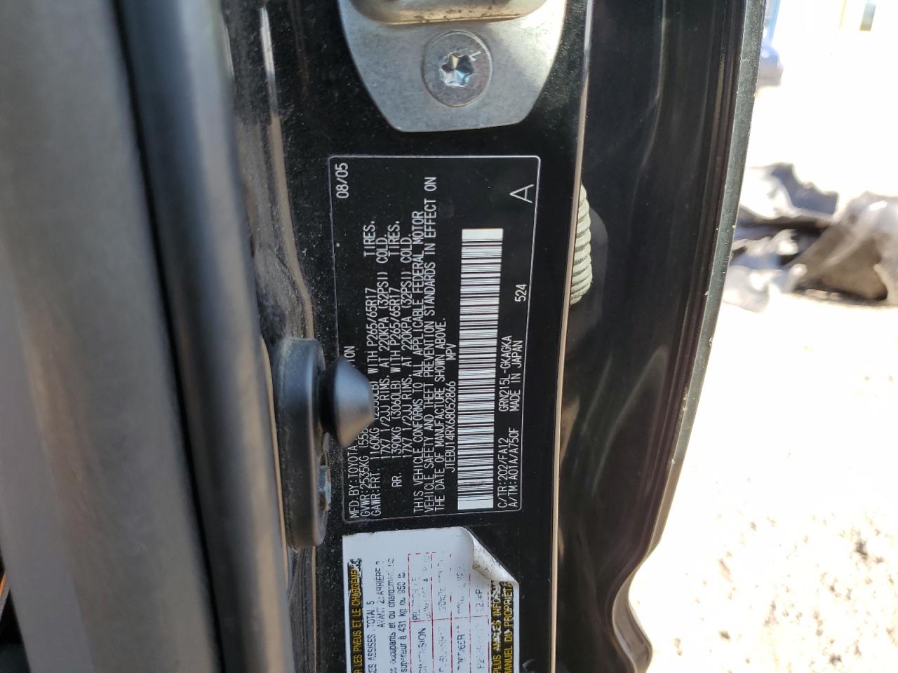 2006 Toyota 4Runner Sr5 VIN: JTEBU14RX68052866 Lot: 80327105