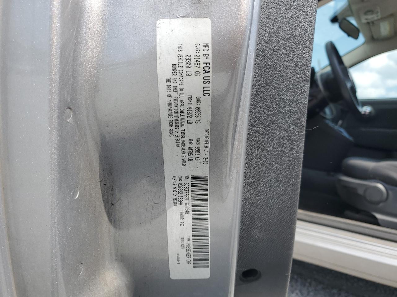 2015 Fiat 500 Pop VIN: 3C3CFFAR2FT662948 Lot: 71272195