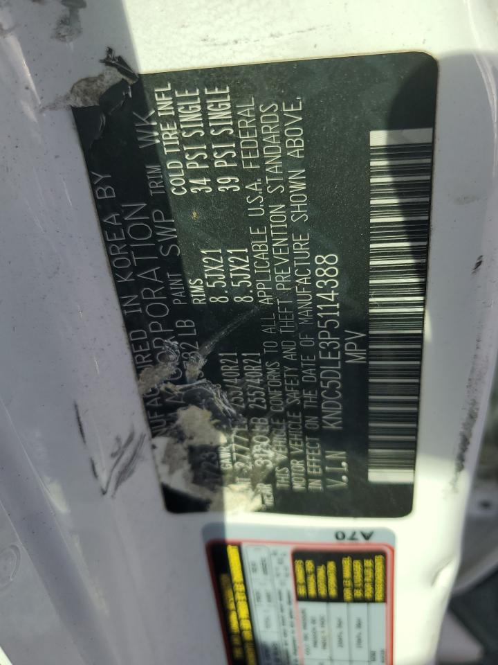 2023 Kia Ev6 Gt VIN: KNDC5DLE3P5114388 Lot: 71125615