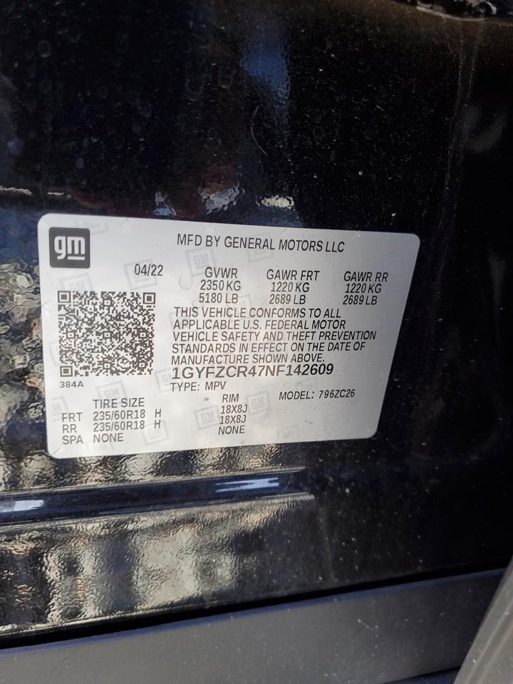 2022 Cadillac Xt4 Premium Luxury VIN: 1GYFZCR47NF142609 Lot: 86485095