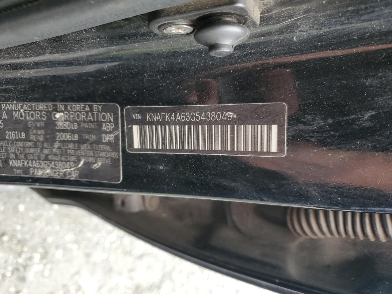 2016 Kia Forte Lx VIN: KNAFK4A63G5438049 Lot: 83802615