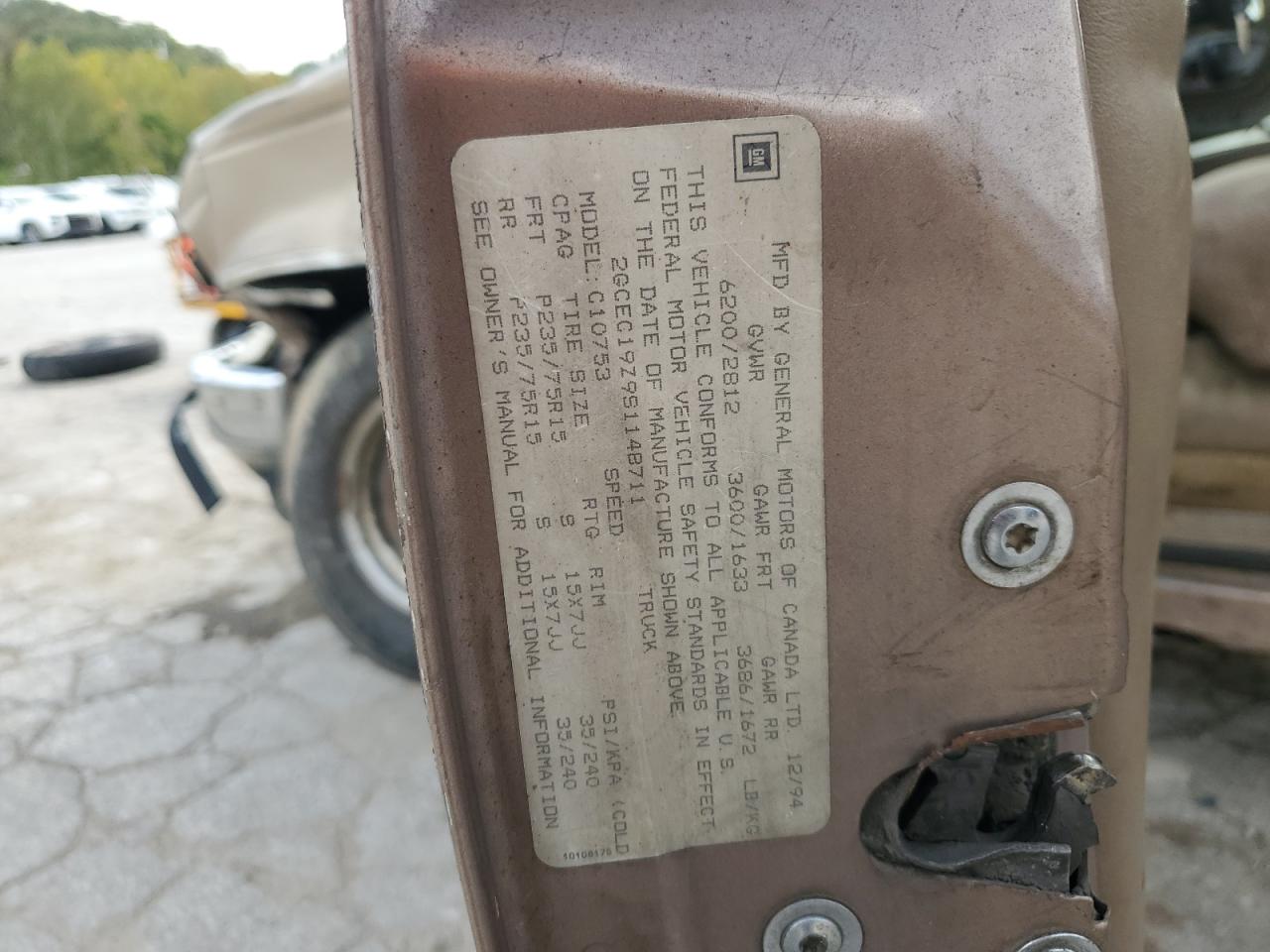 1995 Chevrolet Gmt-400 C1500 VIN: 1GCEK19Z65Z285118 Lot: 84249225