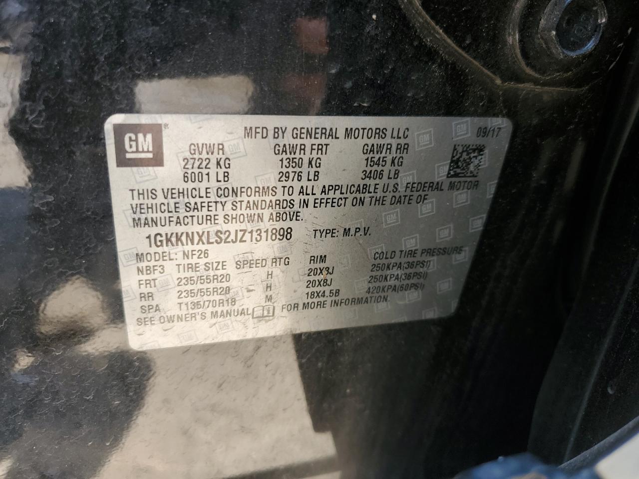 2018 GMC Acadia Denali VIN: 1GKKNXLS2JZ131898 Lot: 81396235