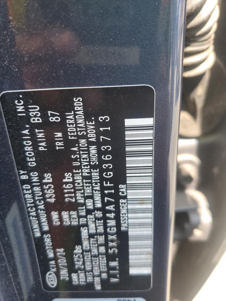 2015 Kia Optima Lx VIN: 5XXGM4A71FG363713 Lot: 81149015