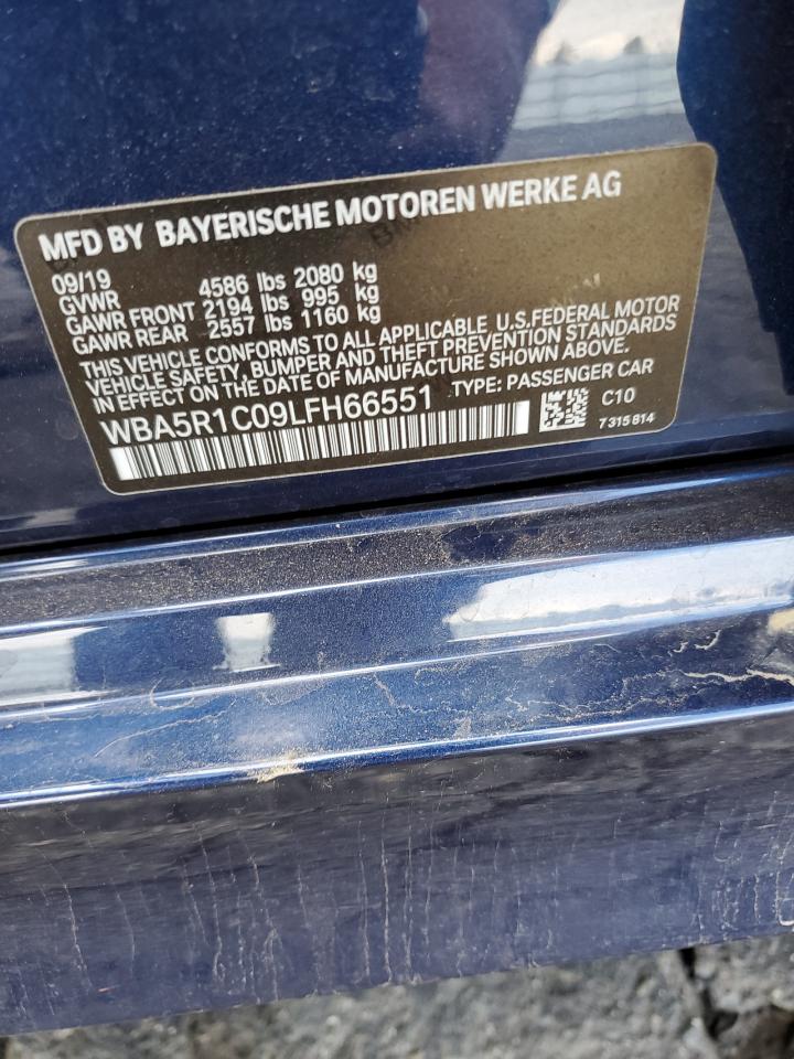 2020 BMW 330I VIN: WBA5R1C09LFH66551 Lot: 81111285