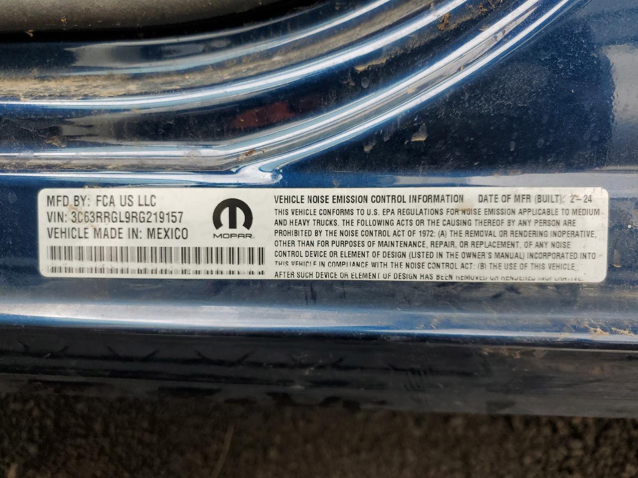 2024 Ram 3500 Tradesman VIN: 3C63RRGL9RG219157 Lot: 71899025