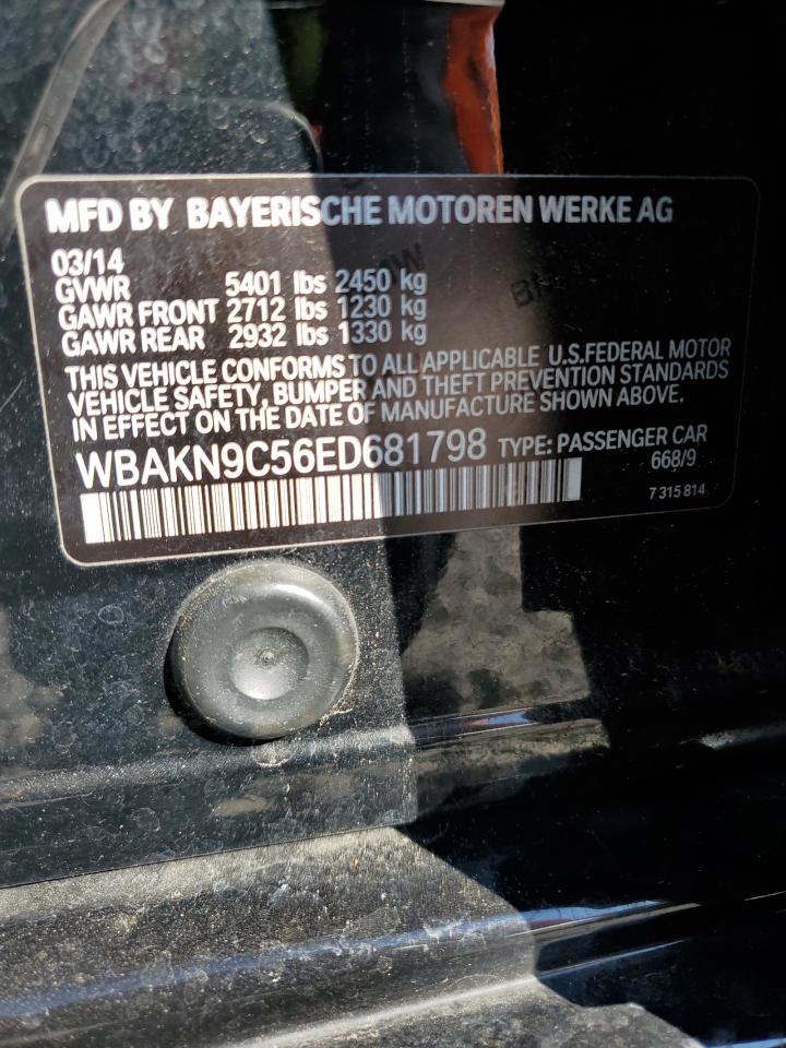 2014 BMW 550 I VIN: WBAKN9C56ED681798 Lot: 81924745