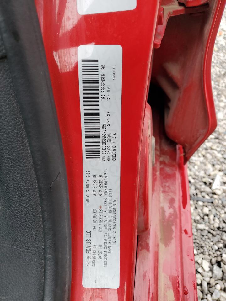 2016 Chrysler 200 S VIN: 1C3CCCBG1GN172295 Lot: 71498155