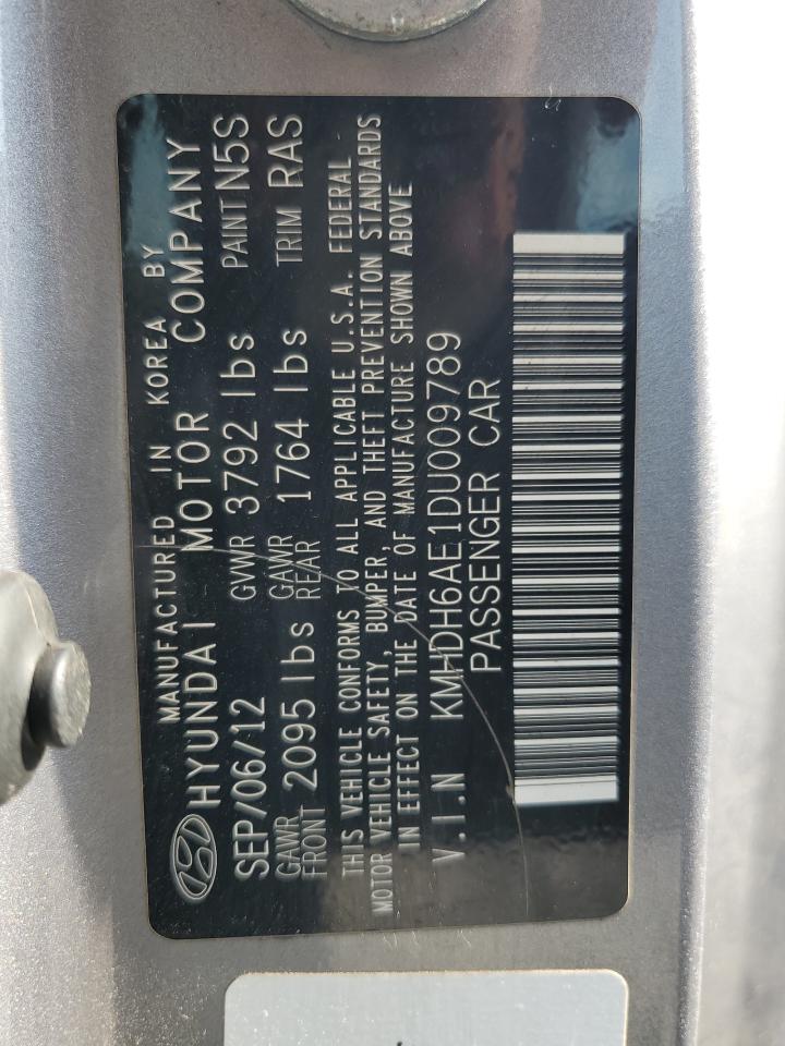 2013 Hyundai Elantra Coupe Gs VIN: KMHDH6AE1DU009789 Lot: 71904565