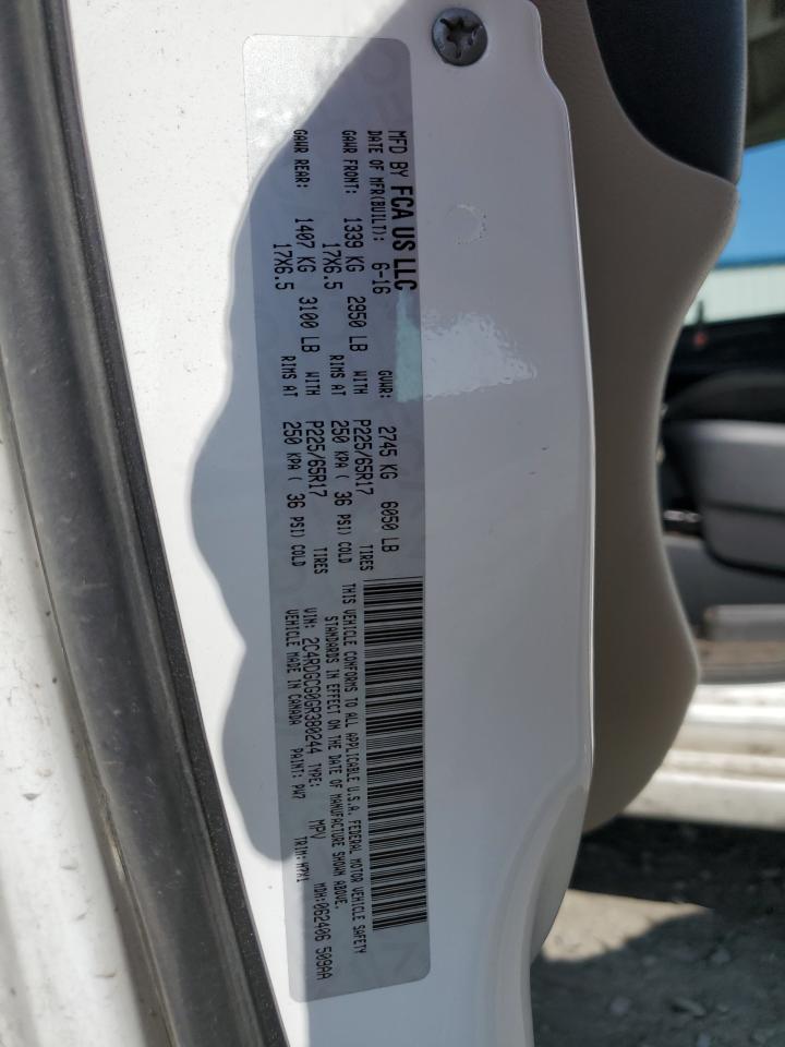 2016 Dodge Grand Caravan Sxt VIN: 2C4RDGCG0GR380244 Lot: 81198585