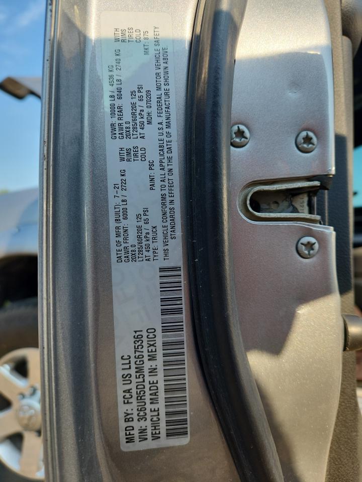 2021 Ram 2500 Big Horn VIN: 3C6UR5DL5MG675361 Lot: 80855355