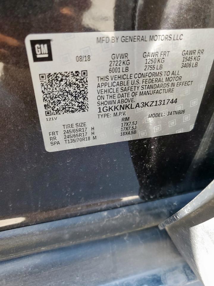 2019 GMC Acadia Sle VIN: 1GKKNKLA3KZ131744 Lot: 71475025