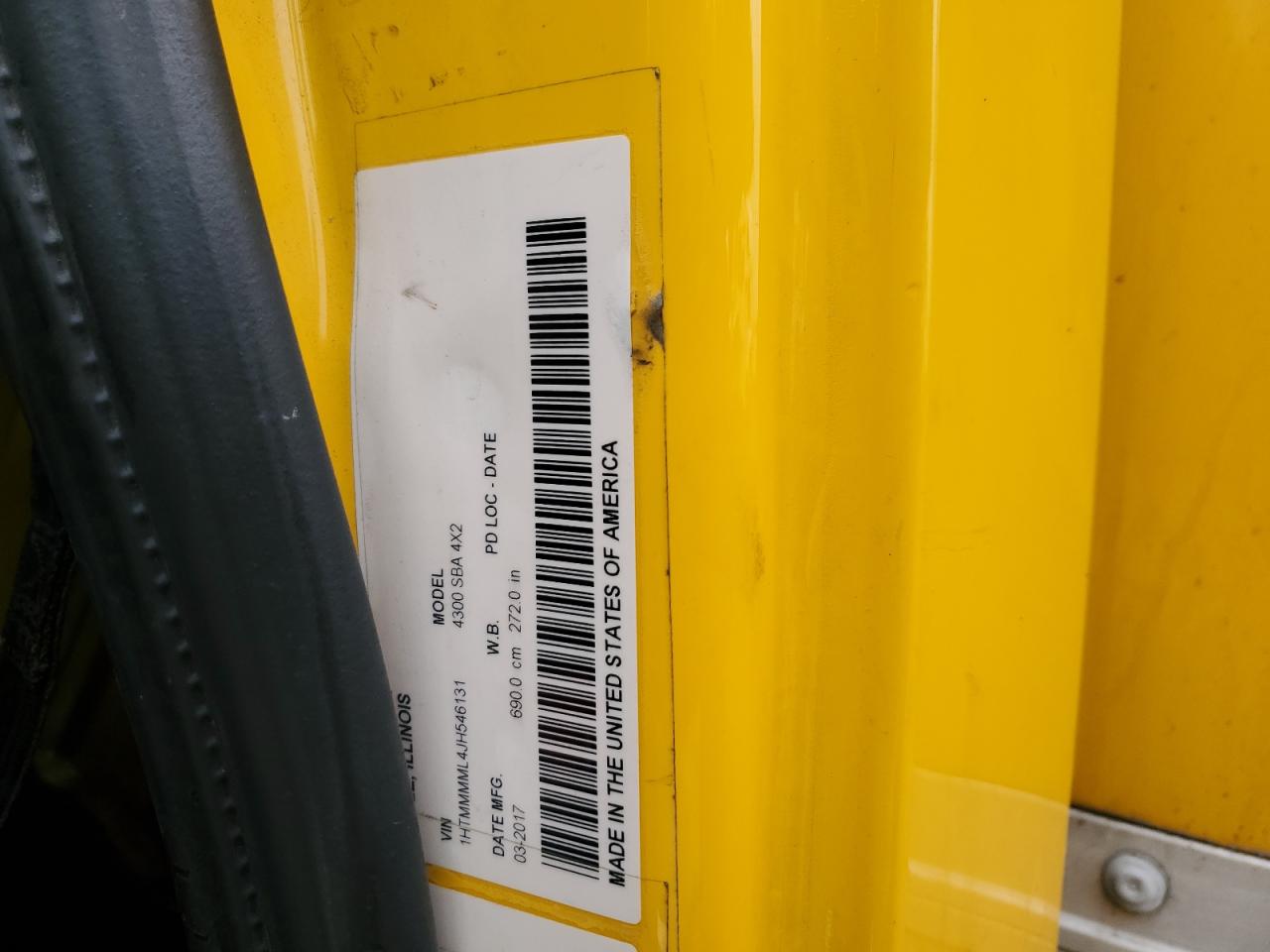 2018 International 4000 4300 VIN: 1HTMMMML4JH546131 Lot: 70787865