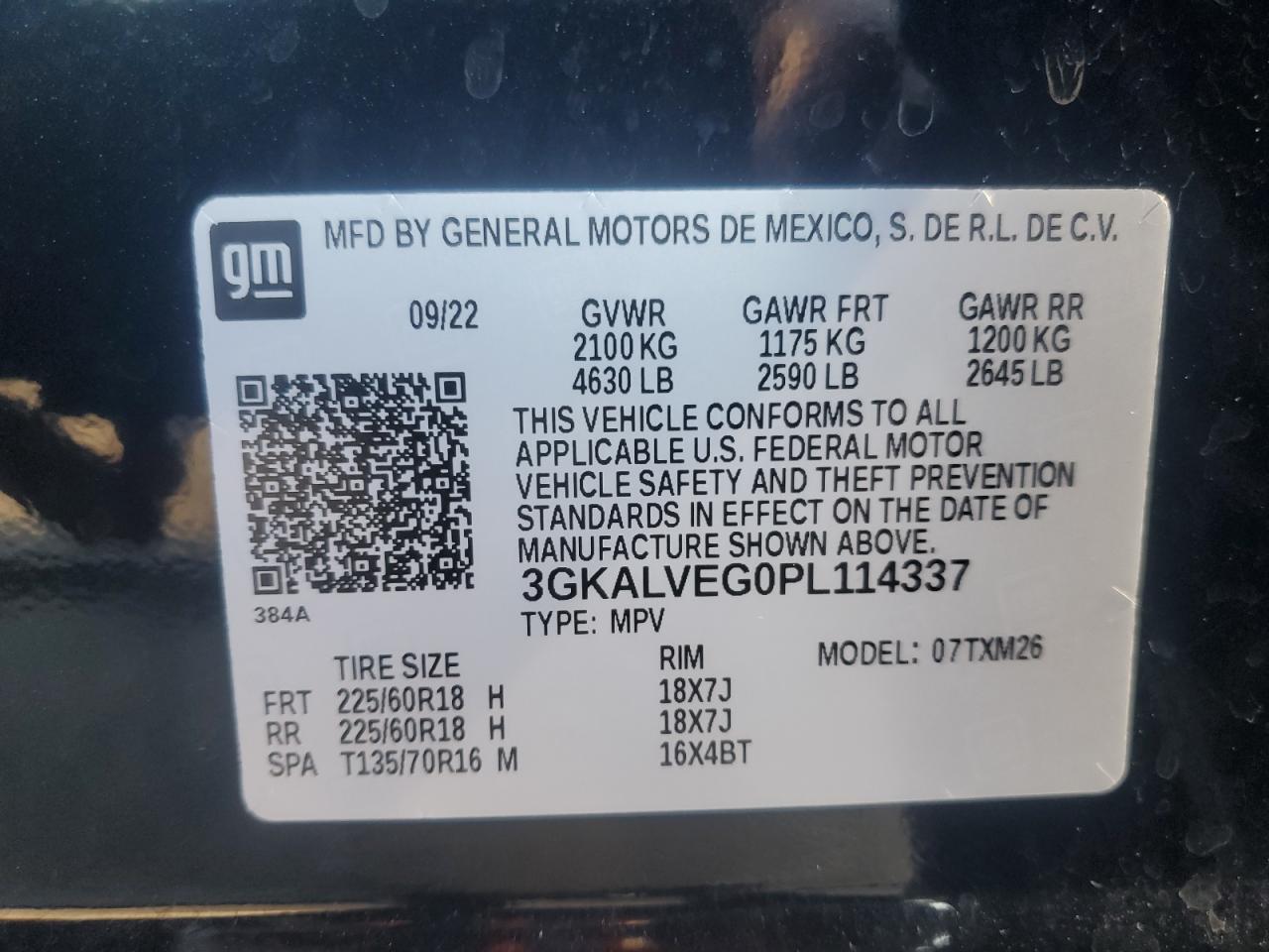 2023 GMC Terrain Slt VIN: 3GKALVEG0PL114337 Lot: 81277445