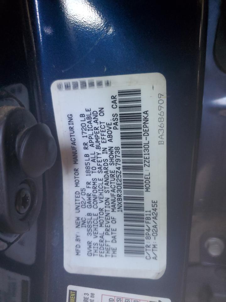 2005 Toyota Corolla Ce VIN: 1NXBR30E25Z479738 Lot: 80277355