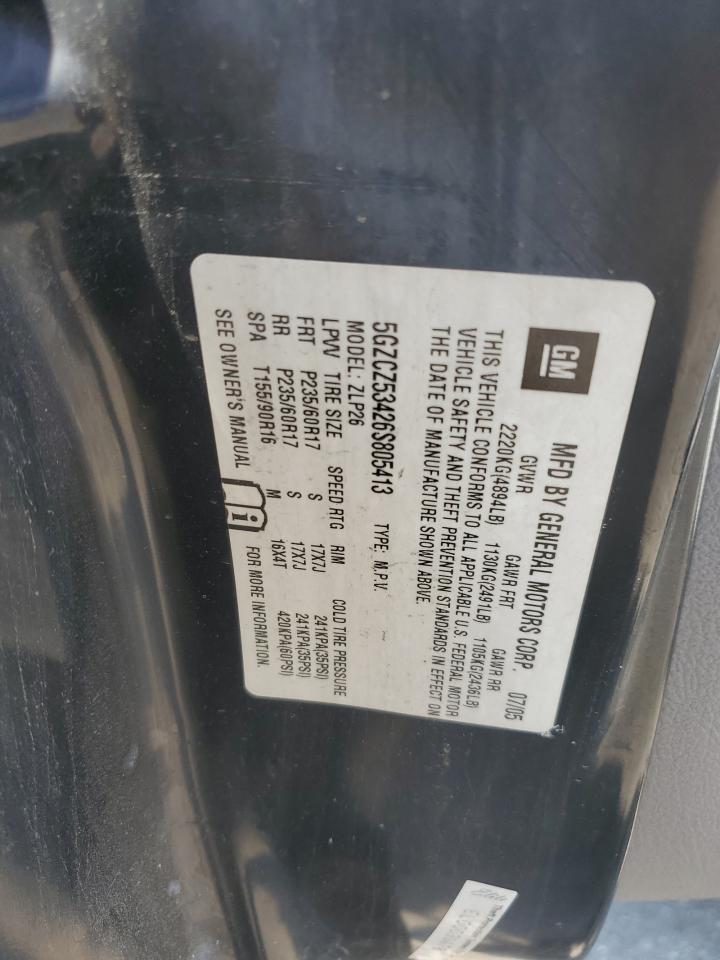 2006 Saturn Vue VIN: 5GZCZ53426S805413 Lot: 81396365