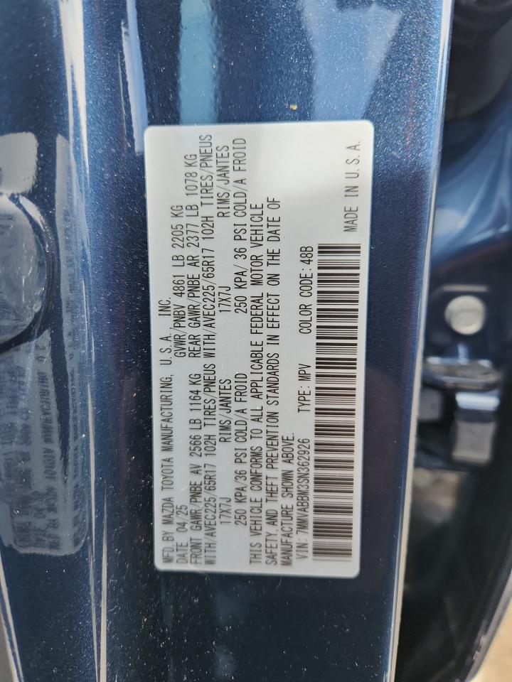 2025 Mazda Cx-50 Preferred VIN: 7MMVABBM3SN362926 Lot: 81494385