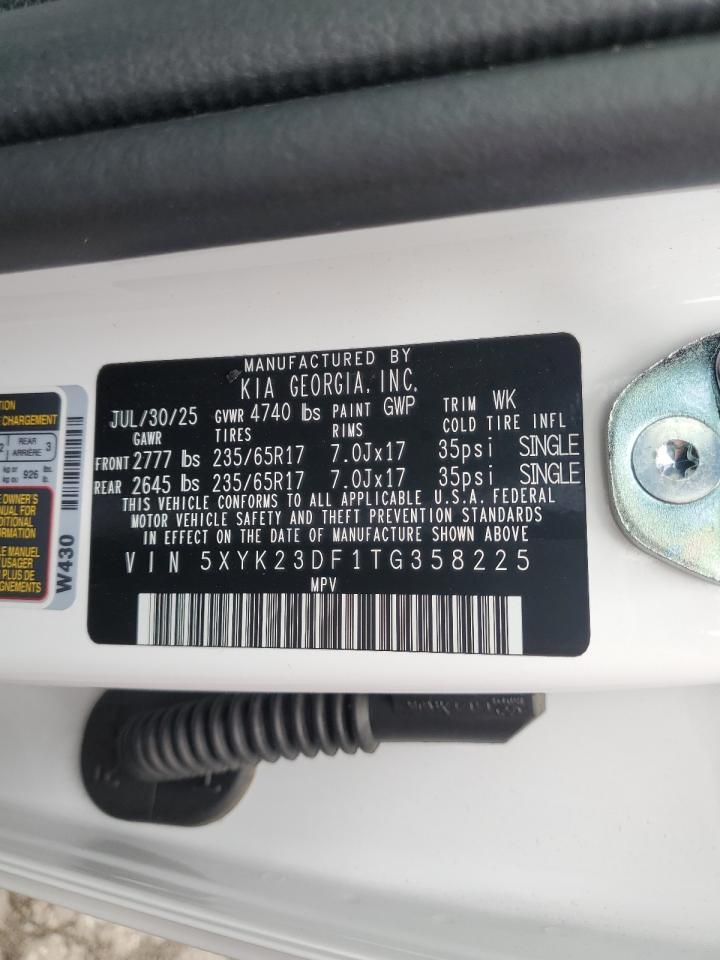 2026 Kia Sportage Lx VIN: 5XYK23DF1TG358225 Lot: 84049915