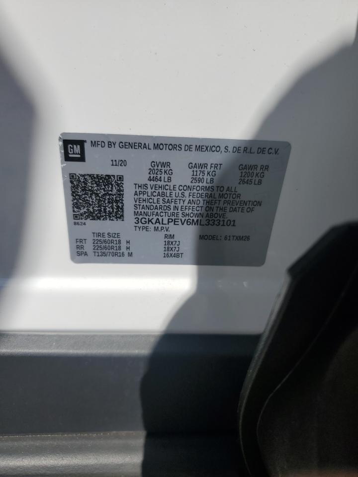 2021 GMC Terrain Slt VIN: 3GKALPEV6ML333101 Lot: 81760995