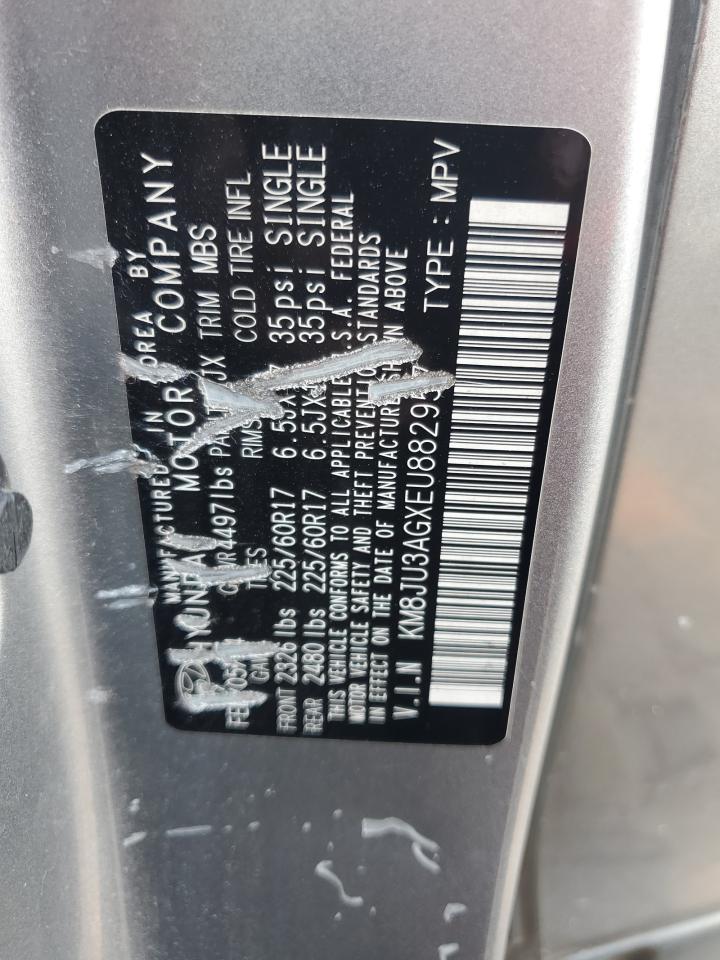 2014 Hyundai Tucson Gls VIN: KM8JU3AGXEU882957 Lot: 80702965