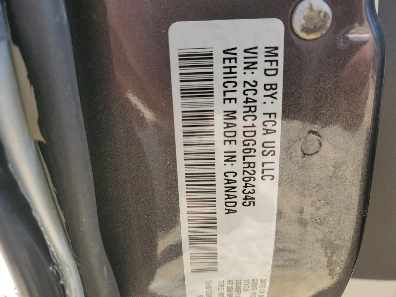 2020 Chrysler Voyager Lxi VIN: 2C4RC1DG6LR264345 Lot: 80156605