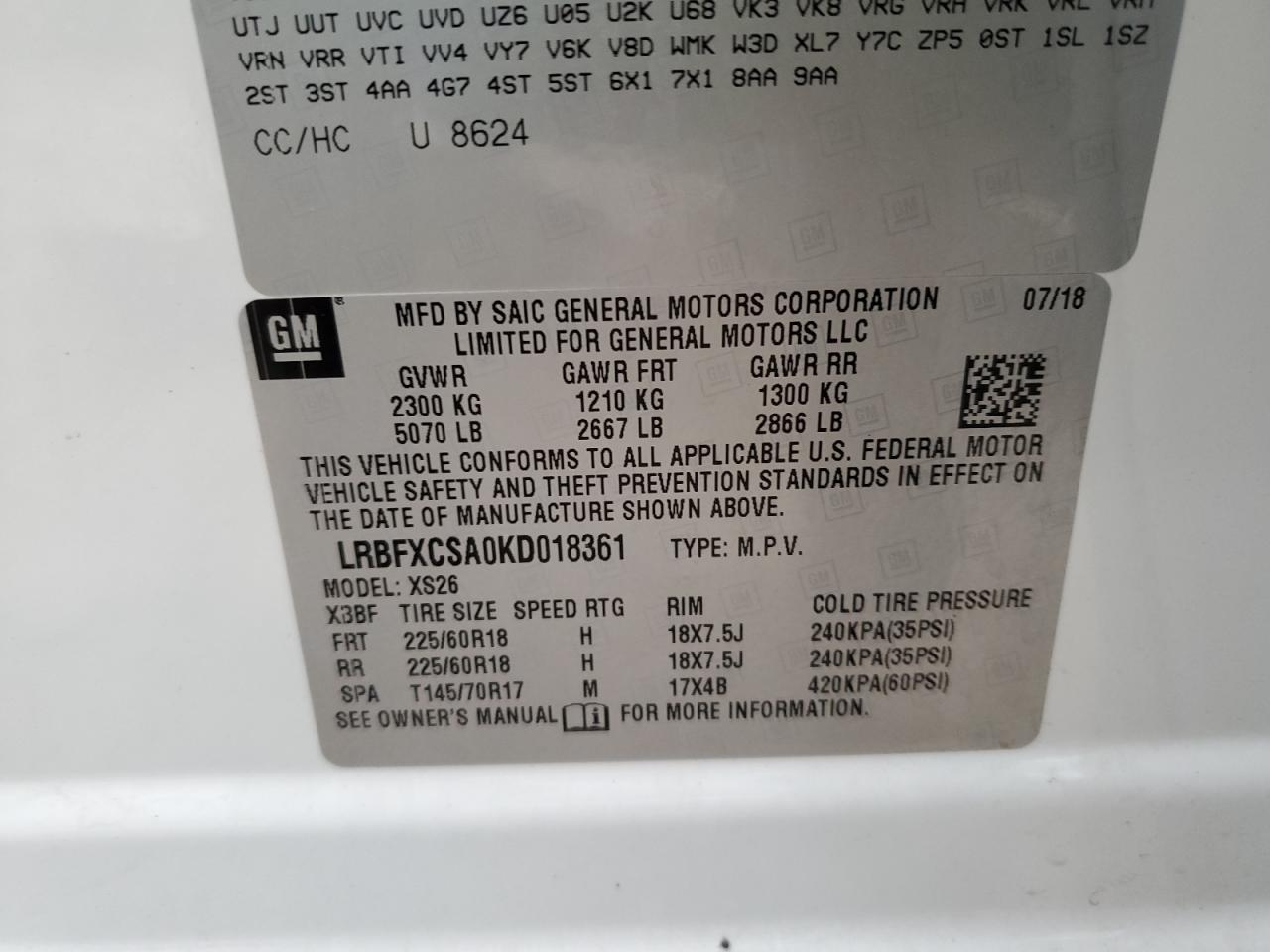 2019 Buick Envision Essence VIN: LRBFXCSA0KD018361 Lot: 81797485