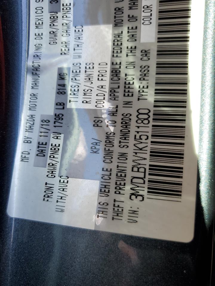 2019 Toyota Yaris L VIN: 3MYDLBYV1KY511800 Lot: 84834925