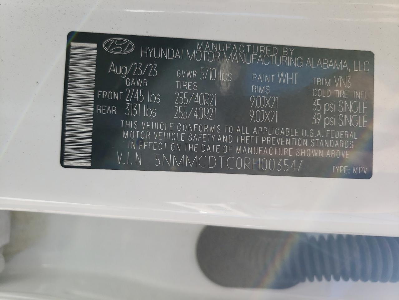 2024 Genesis Gv70 Base VIN: 5NMMCDTC0RH003547 Lot: 84654895