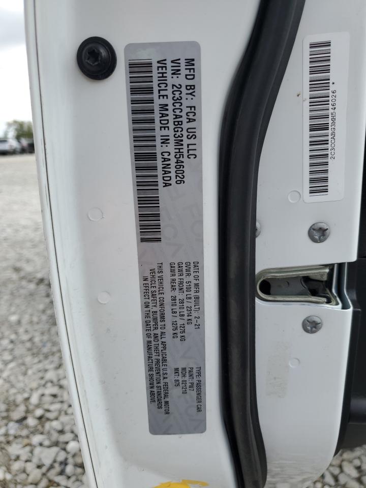 2021 Chrysler 300 S VIN: 2C3CCABG3MH546026 Lot: 81740995