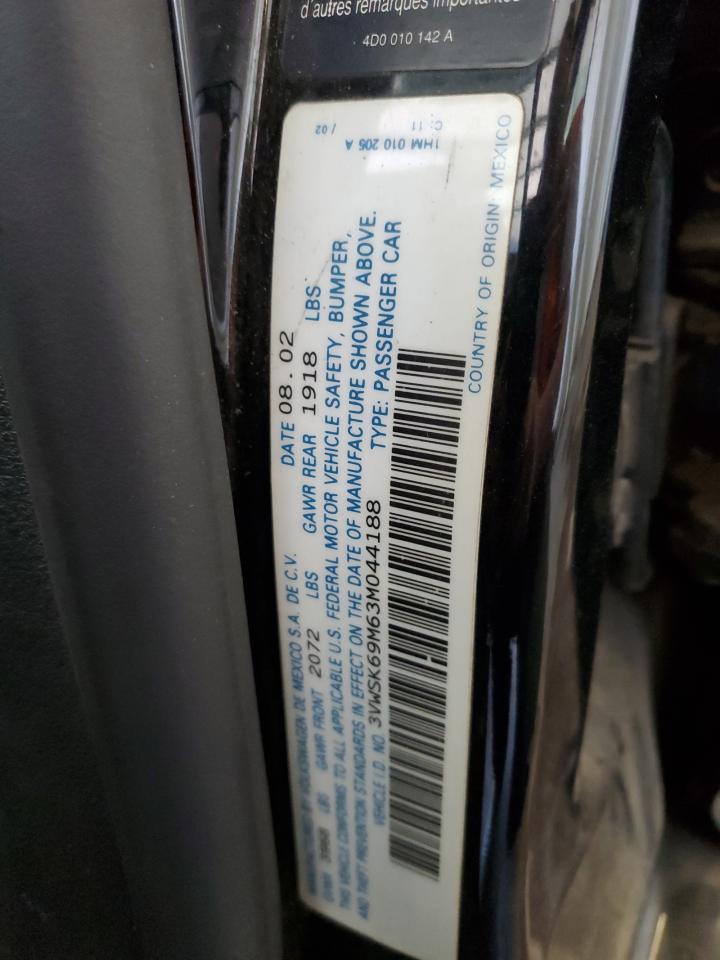 2003 Volkswagen Jetta Gls VIN: 3VWSK69M63M044188 Lot: 81067215