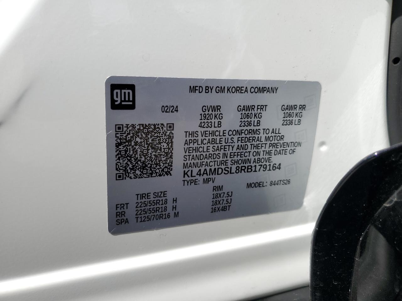 2024 Buick Encore Gx Sport Touring VIN: KL4AMDSL8RB179164 Lot: 81283255