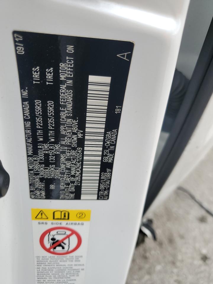 2017 Lexus Rx 350 Base VIN: 2T2BZMCA2HC120549 Lot: 84027875