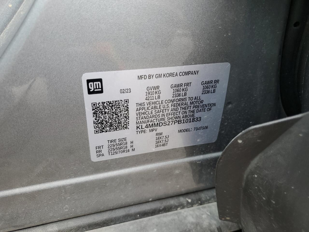 2023 Buick Encore Gx Select VIN: KL4MMDS27PB101833 Lot: 81539585