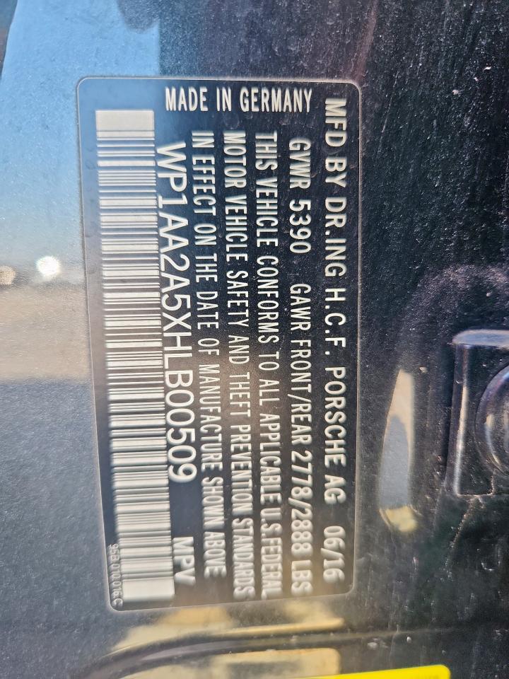 2017 Porsche Macan VIN: WP1AA2A5XHLB00509 Lot: 80191225