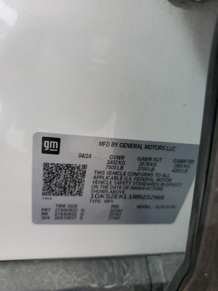 2024 GMC Yukon VIN: 1GKS2EKL1RR232966 Lot: 71898395