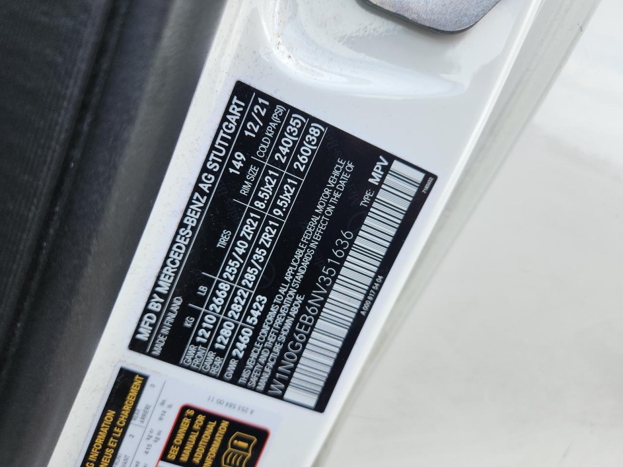 2022 Mercedes-Benz Glc 43 4Matic Amg VIN: W1N0G6EB6NV351636 Lot: 84411975