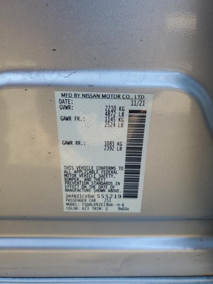 2022 Nissan Leaf Sv Plus VIN: 1N4BZ1CV8NC555219 Lot: 80743745