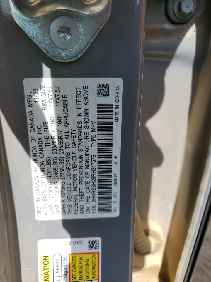 2024 Honda Cr-V Lx VIN: 2HKRS3H28RH317579 Lot: 84404665